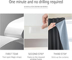 AJAZZ Self Adhesive Curtains 100% Blackout Shades Window Cover Sticky Curtain - Image 3
