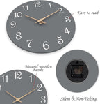 Mosewa Wall Clock Silent Non Ticking Decorative - Image 4