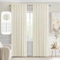 MIULEE Cream Back Tab Blackout Curtains 84 Inch Length 2 Panels Set by MIULEE