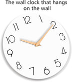 cicininc Wall Clock, 16 Inch Wooden Battery Operated Wall Clocks Silent - Image 2
