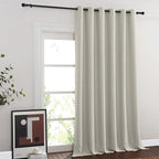 NICETOWN Sliding Door Curtain 108 inches Long, Grommet Privacy Room Darkening - Image 2