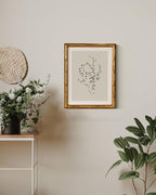 InSimSea Gold Bamboo Framed Canvas Wall Art, Minimalist Floral Botanical - Image 4