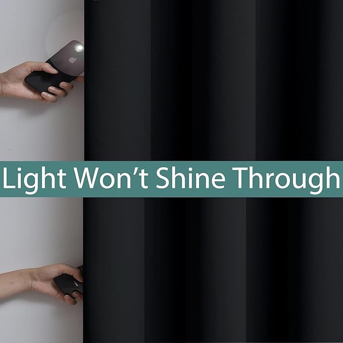 Yakamok 84 Inch Length 100% Blackout Curtains - Image 3