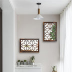Wocred Set of 2 Rectangular Wall Mirror, Gorgeous Rustic Farmhouse Accent Mirror - Image 4