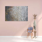 Yihui Arts Autumn Painting On Canvas White Tree Wall Art Large Landscape - Image 4