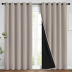 Yakamok 100% Blackout Curtains 84 Inches Long, 2 Thick Layers Heat and Full by Yakamok