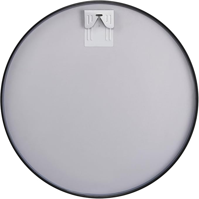 Itrue 30 Inch Round Wall Mirror, Brushed Black Metal Frame Circle Bathroom - Image 4