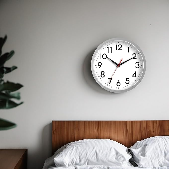 DAXSMY Wall Clock Small Analog 8 Inch Silent Non Ticking Battery Operated - Image 5