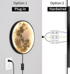 QIYIMEILUX Dimmable Moon Wall Sconce Plug in Modern LED Wall Light - Image 3