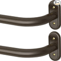 2 Pack Curtain Rods 36-120 Inch, Bronze Wrap Around Blackout Curtain Rods by Wolistsa