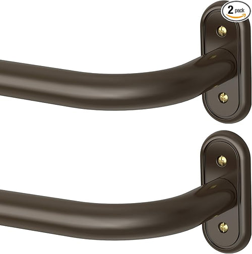2 Pack Curtain Rods 36-120 Inch, Bronze Wrap Around Blackout Curtain Rods by Wolistsa