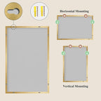 Koonmi Gold Mirrors for Wall, 30x36 Inch Bathroom Mirror, Rectangular Wall - Image 8