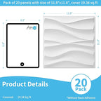 Art3d 20 Pack Decorative 3D Wall Panels, 19 Sq.Feet PVC Interior Wall Décor - Image 2