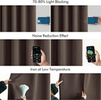 MIULEE Chocolate Brown Back Tab Blackout Curtains 108 Inch Long 2 Panels Set - Image 5