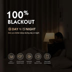 FMFUNCTEX 100% Beige Blackout Curtains - Image 3