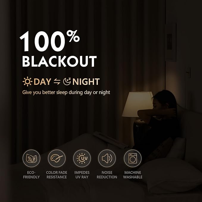 FMFUNCTEX 100% Blackout Curtains - Image 4