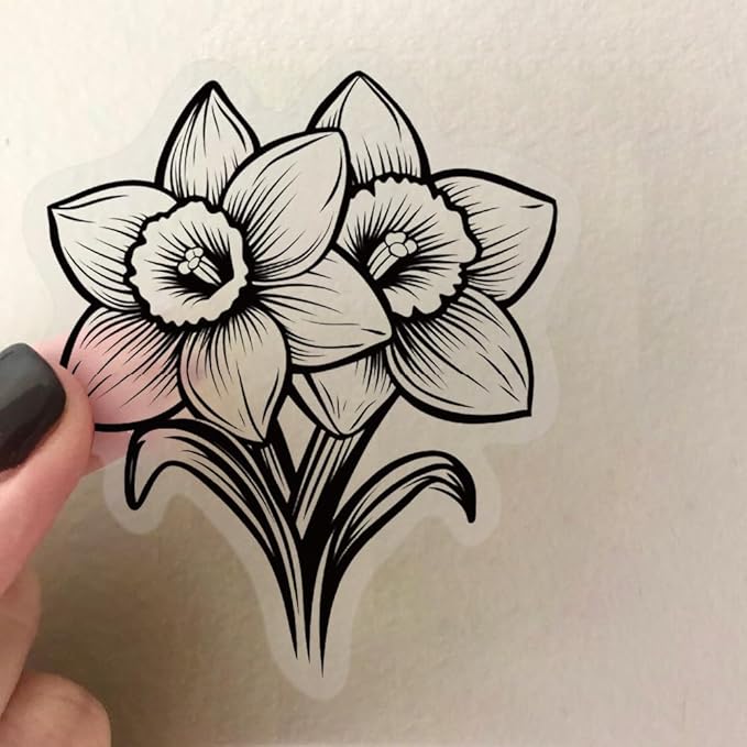 Black and White Plants Stickers 50 Pcs Waterproof Funny Cute Floral Sticker for Water Bottle Laptop Car Scrapbook Skateboard Snowboard Luggage,Vinyl Transparent Plants Decals for Teens Girls Adults