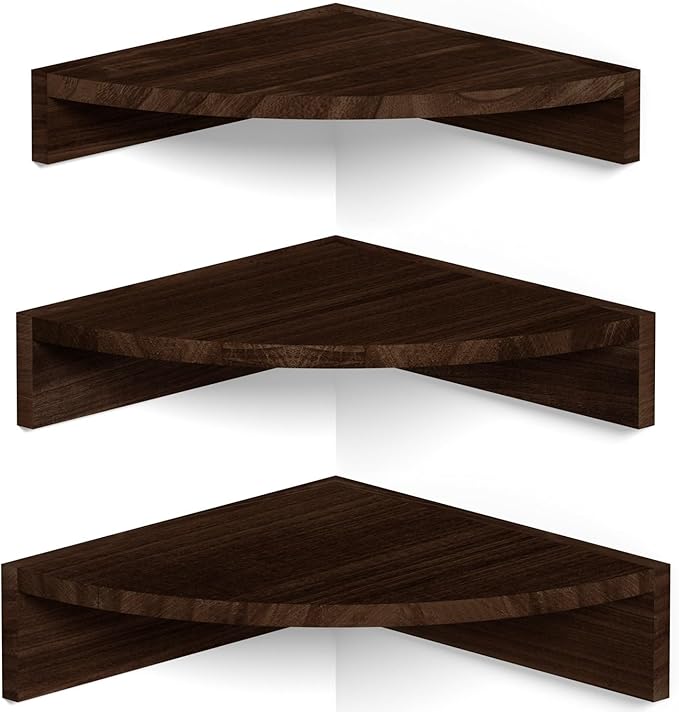 Alsonerbay Corner Shelf Wall Mount, Rustic Wood Shelves by Alsonerbay