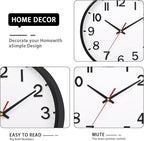 Wall Clocks Battery Operated 10 inch Modern Wall Clock, Silent Non Ticking Wall - Image 3