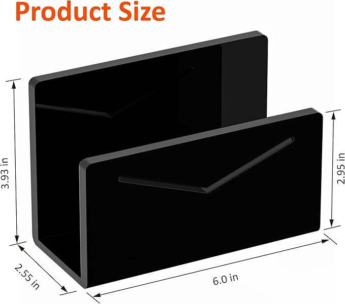 FUCDTEFC Acrylic Mail Holder, Vertical Envelope Mail Holder - Image 2