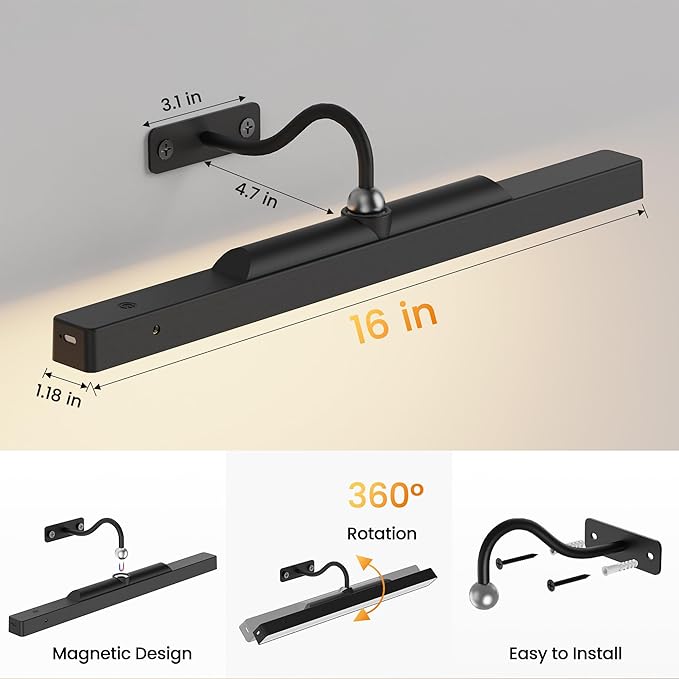 2Pack Picture Light, 13Hrs Lasting Battery Operated Picture Lights - Image 5