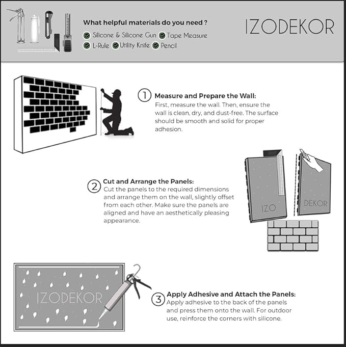 IZODEKOR 3D Stone Effect Wall Panels - Image 8