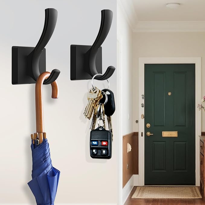 TOFIIGREM Black Wall Hooks Coat Hook, Towel Hooks Robe Hook - Image 5