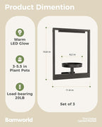 Bamworld Hanging Planters for Indoor Plants Wall Decor Outdoor Living Room - Image 2