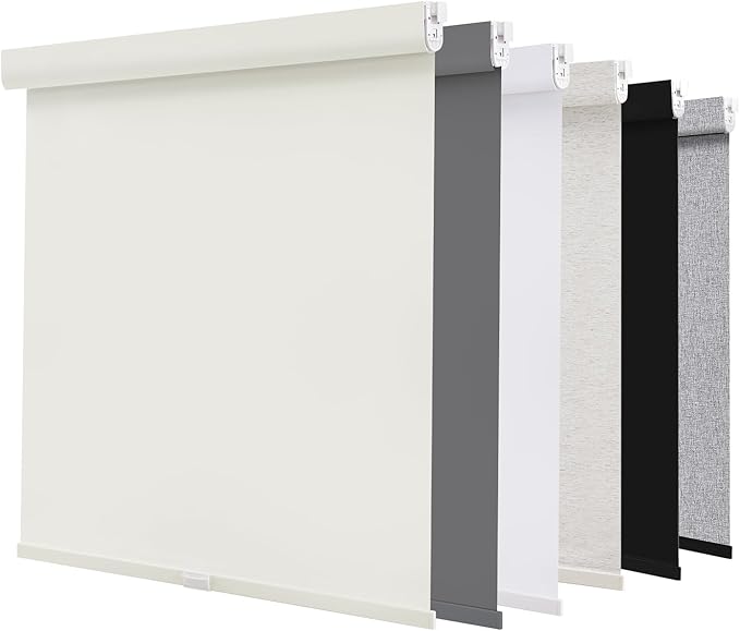 AOSKY No Drill Cordless Blackout Roller Shades by AOSKY