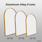 HARRITPURE 2Pcs Arched Bathroom Mirror ​Wall Mounted Mirror Aluminum Alloy Frame - Image 4