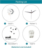 Decorative Wall Clock Silent Battery Operated Large Modern Wall Clock - Image 7