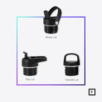 IRON °FLASK Camping & Hiking Hydration Flask with Straw, BPA-Free Insulated Stainless Steel Sports Water Bottle - 24 oz Cobalt