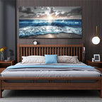 hyidecorart Blue Sea Waves Wall Pictures Framed Wall Art - Image 6