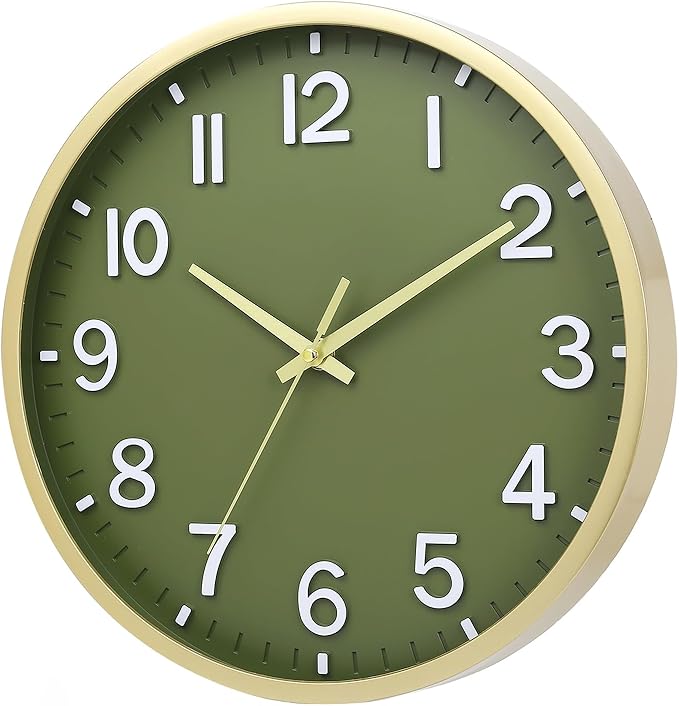 Wall Clocks Battery Operated 10 inch Modern Wall Clock, Silent Non Ticking Wall - Image 2