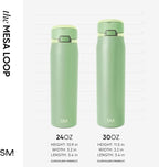 Simple Modern Mesa Loop Water Bottle with Covered Straw and Handle | 24oz Cup Holder Friendly Insulated Stainless Steel Bottles for Travel, Sports and School | Avocado