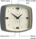 JONES CLOCKS® Movie wall Clock | Retro Rectangular Clock | 10 inch | Gray | - Image 6
