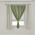 AJAZZ 100% Blackout Self Adhesive Curtains Small Window Short Temporary - Image 7
