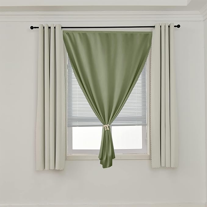 AJAZZ 100% Blackout Shades Window Cover Self Adhesive Curtains Sticky Curtain - Image 7