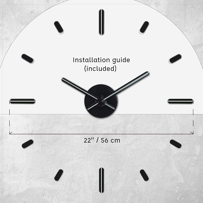 Presentime & Co Large Frameless DIY Wall Clock - Image 5