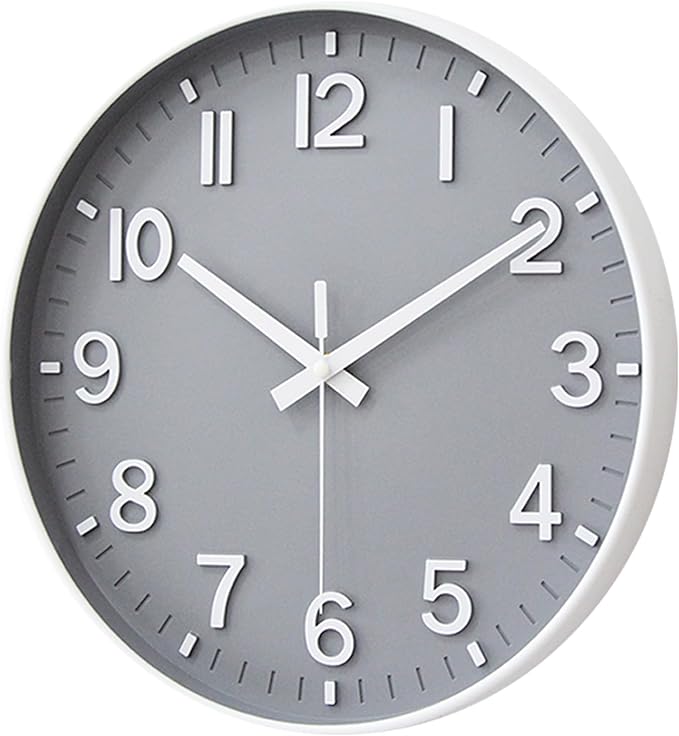 HZDHCLH Wall Clocks Battery Operated, Wall Clock Gray, 14 inch Wall Clock - Image 2