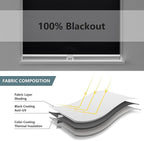 AOSKY Cordless Roller Shades Blackout Blinds - Image 4
