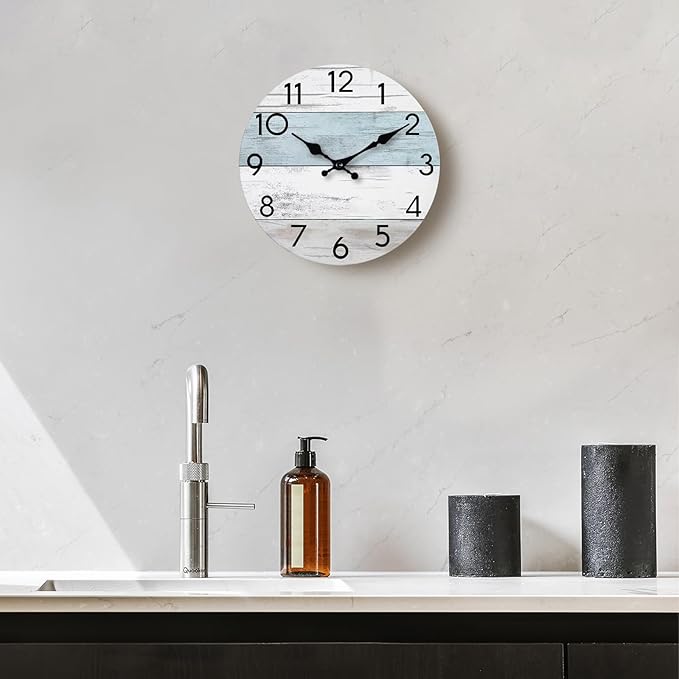 KECYET Wall Clock Silent Non-Ticking Wooden Clocks Battery Operated 16 Inch - Image 7