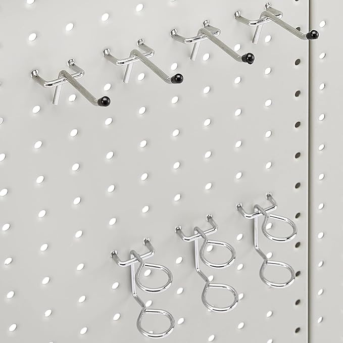 Amazon Basics Rectangular Metal Pegboard Wall Organizer, Tool Storage - Image 3