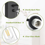 Set of 2 Wall Sconces for Bathroom, Modern Vanity Light Fixtures, Matte Black - Image 7