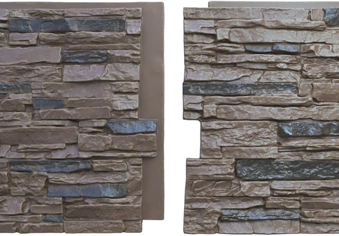 Ekena Millwork 45 3/4"W x 24 1/2"H x 1 1/4"D Canyon Ridge Stacked Stone - Image 8