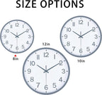 Wall Clocks Battery Operated 8 inch Modern Wall Clock, Silent Non Ticking Wall - Image 5