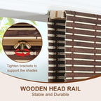 LUCKUP Cordless Roman Shades, Roll Up Bamboo Blinds - Image 2