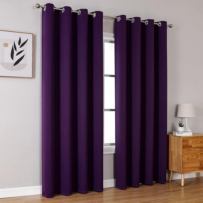 ChrisDowa Blackout Curtains 102 Inches Long 2 Panels Set - Image 6
