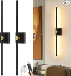 iThird Battery Operated Wall Sconces Set of 2: 10000mAh Rechargeable Wireless by iThirdHomeOutdoorLighting