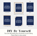 Locomiss Navy Blue Christian Wall Art Decor, Modern Bible Verse Prints - Image 7